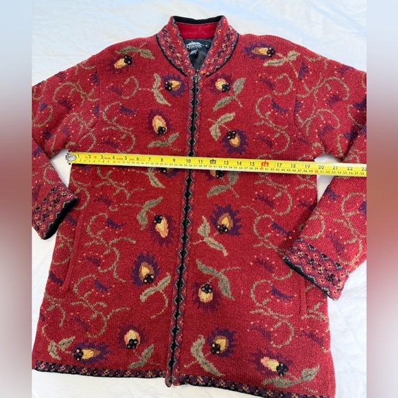 Icelandic Design Atlantia 2004 European Art Knit Wool Jacket M Lined - Picture 12 of 14